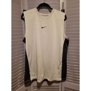 Nike Men's Grey Dri-Fit Sleeveless T-shirt- Size L
